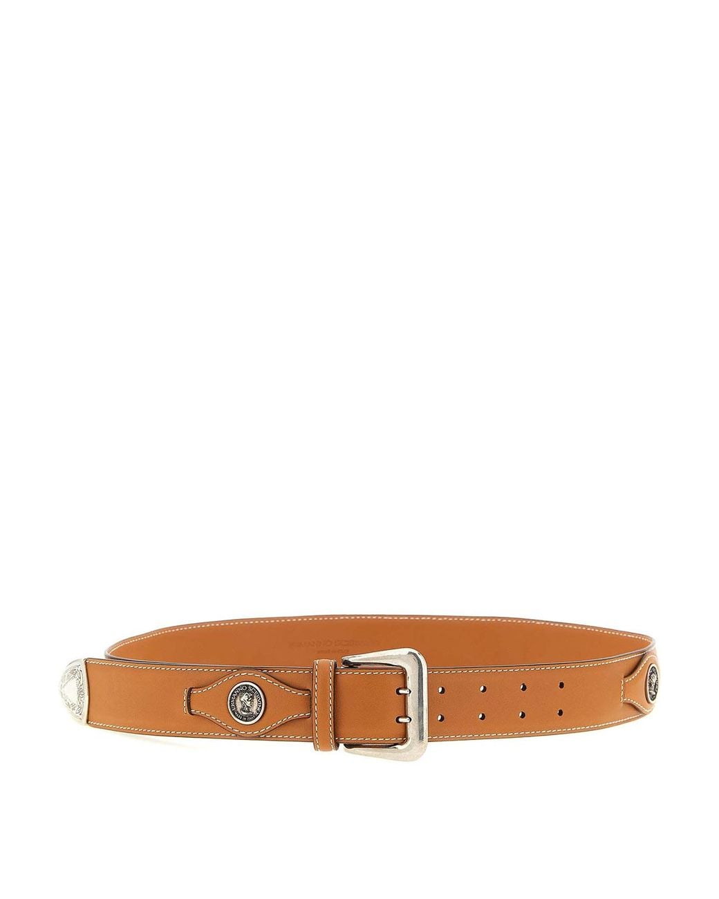 Ermanno Scervino Brown Logo Coin Belt