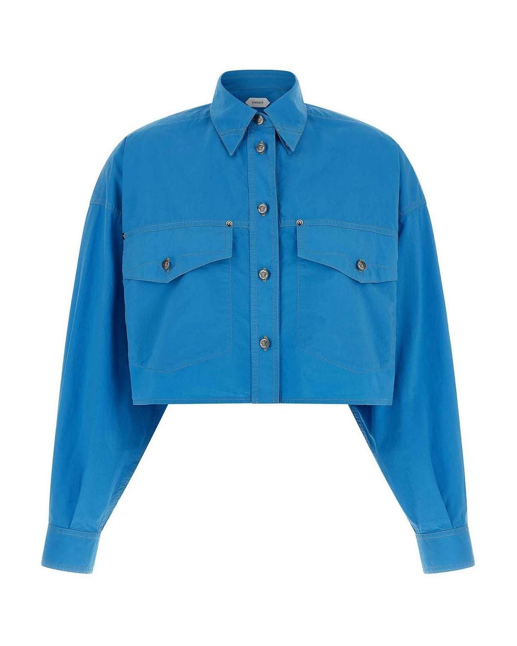 Versace Blue Medusa' Button Shirt