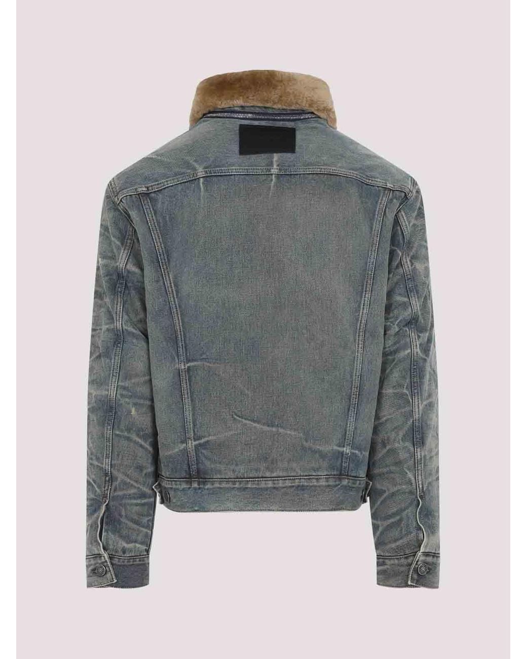 Acne Gray Cotton Jacket for men