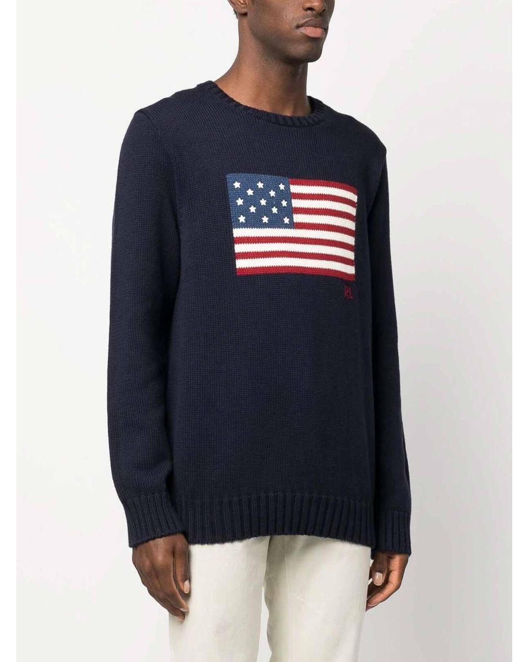 Polo Ralph Lauren Blue Round-Neck Knitwear for men
