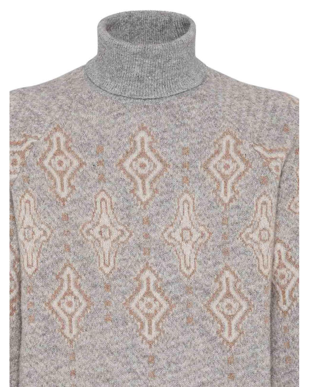 Brunello Cucinelli Gray Turtleneck Sweater for men