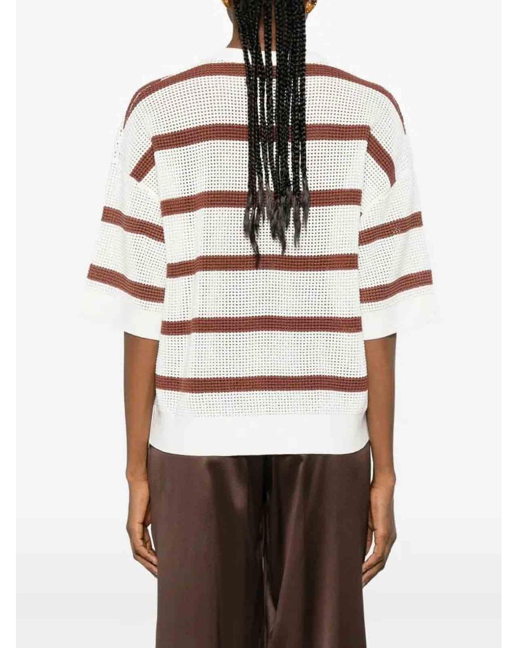 Brunello Cucinelli White Stripe Shirt