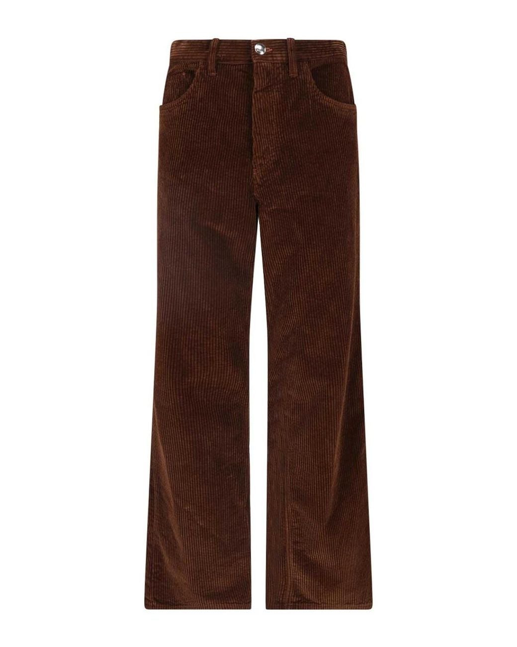 Marni Brown Velvet Trousers for men