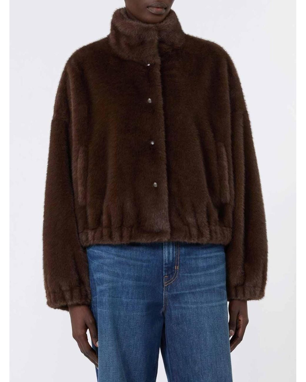 Weekend by Maxmara Brown Anemone Mink Jacket