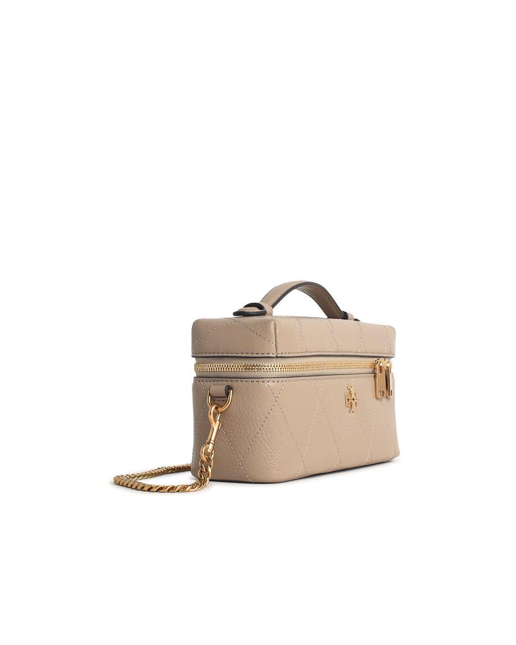Tory Burch Natural Charlie' Mini Leather Beauty Case