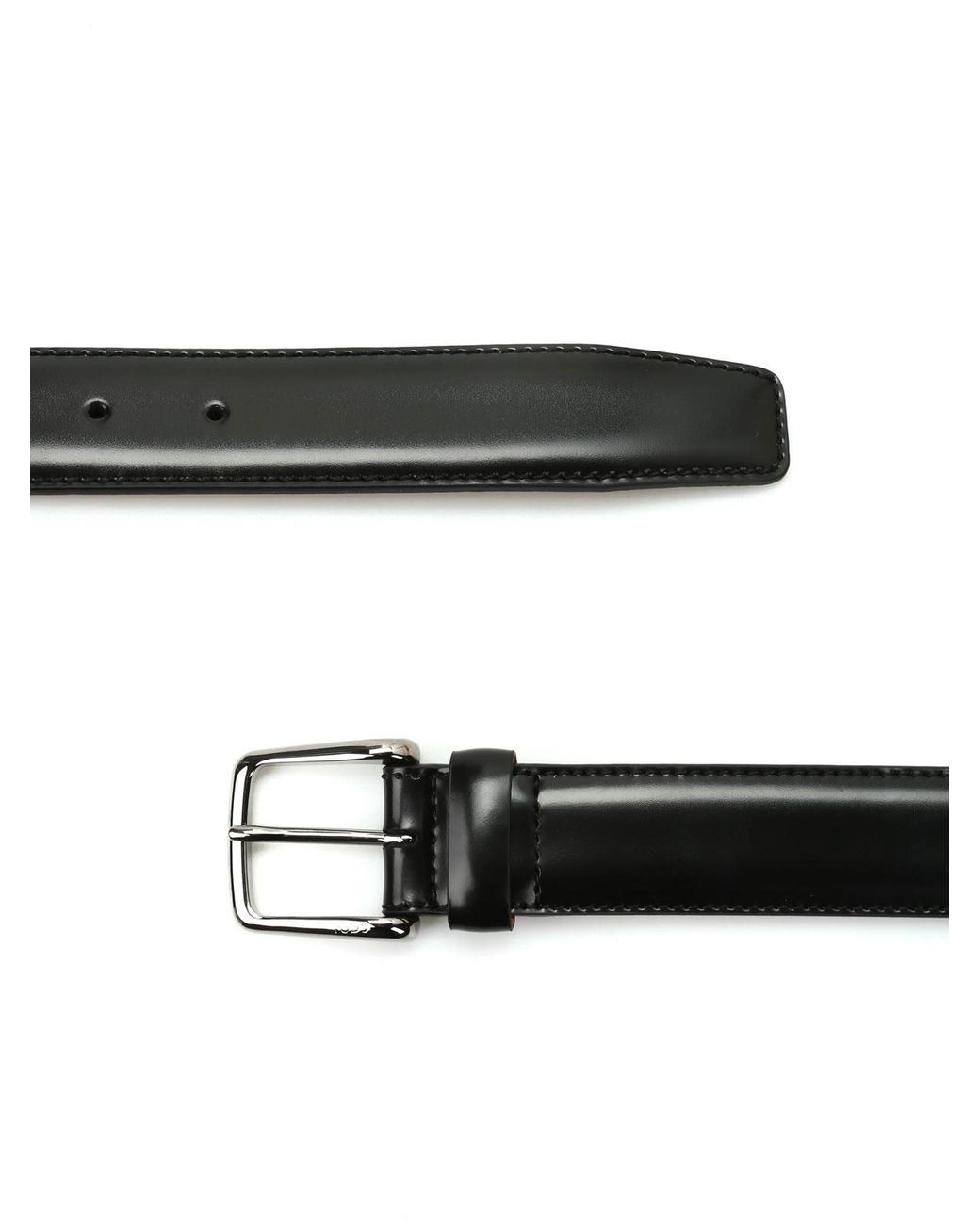 Tod's White Brushed Leather Belt for men