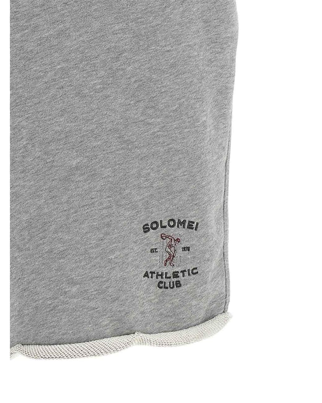 Brunello Cucinelli Gray Cotton Bermuda Shorts for men