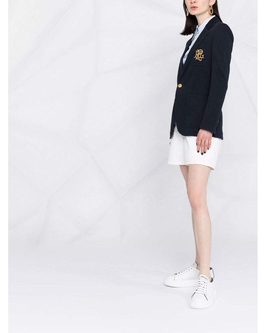 Polo Ralph Lauren Blue Double-Knit Jacquard Blazer
