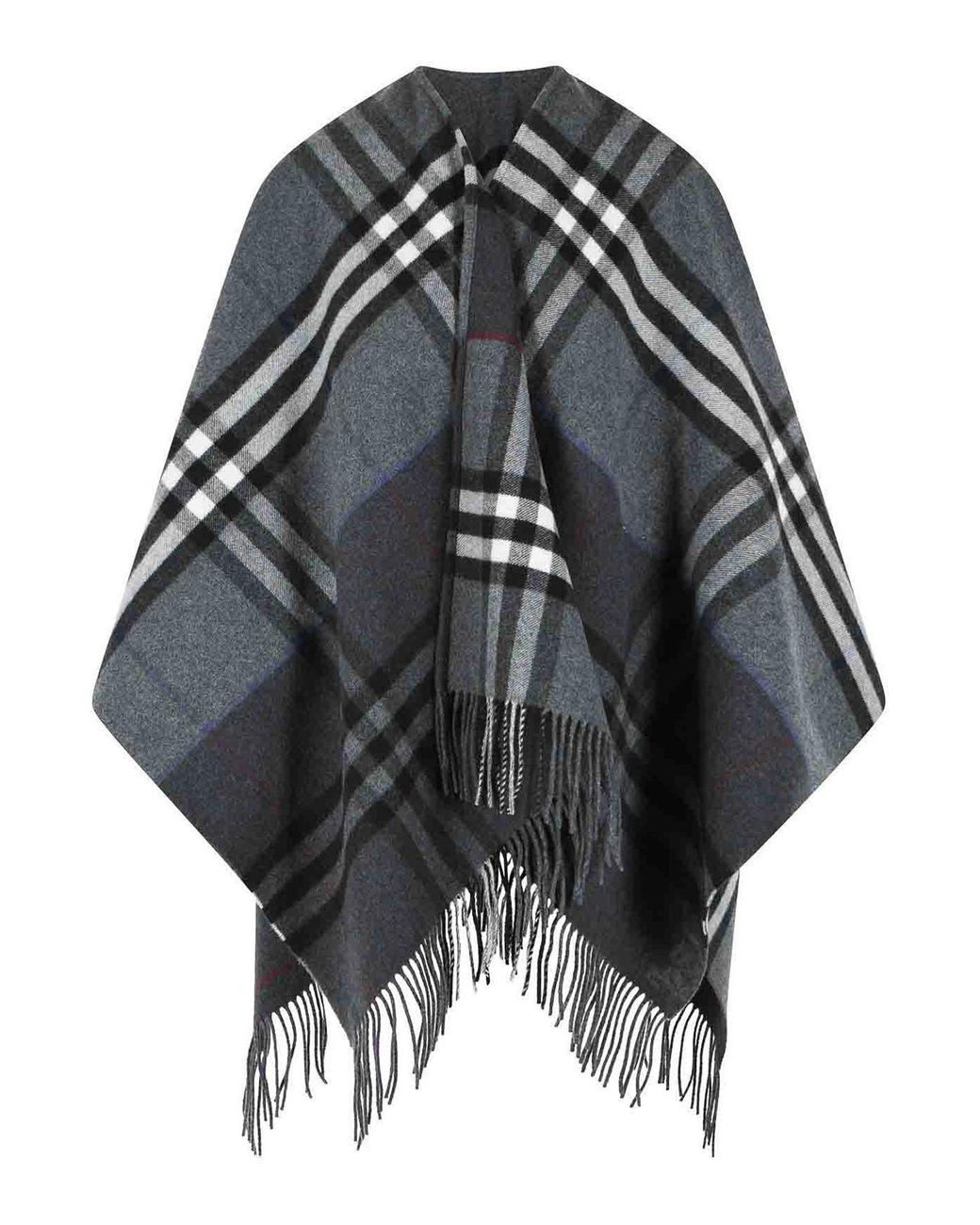 Burberry Black Check' Cashmere Cape