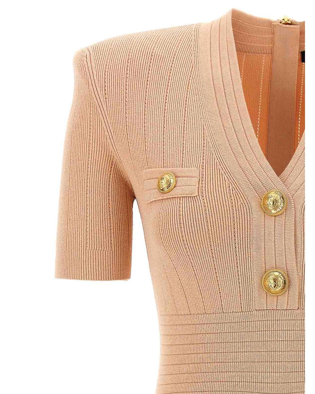 Balmain Natural Mini Dress