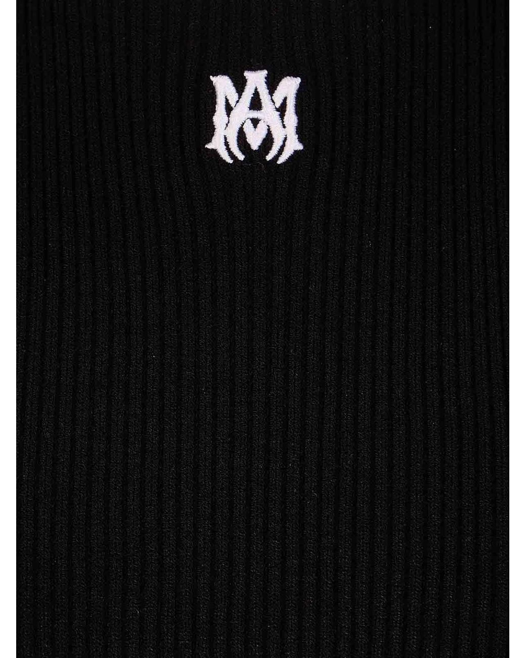 Amiri Black Ma Rib Knit Tank Top