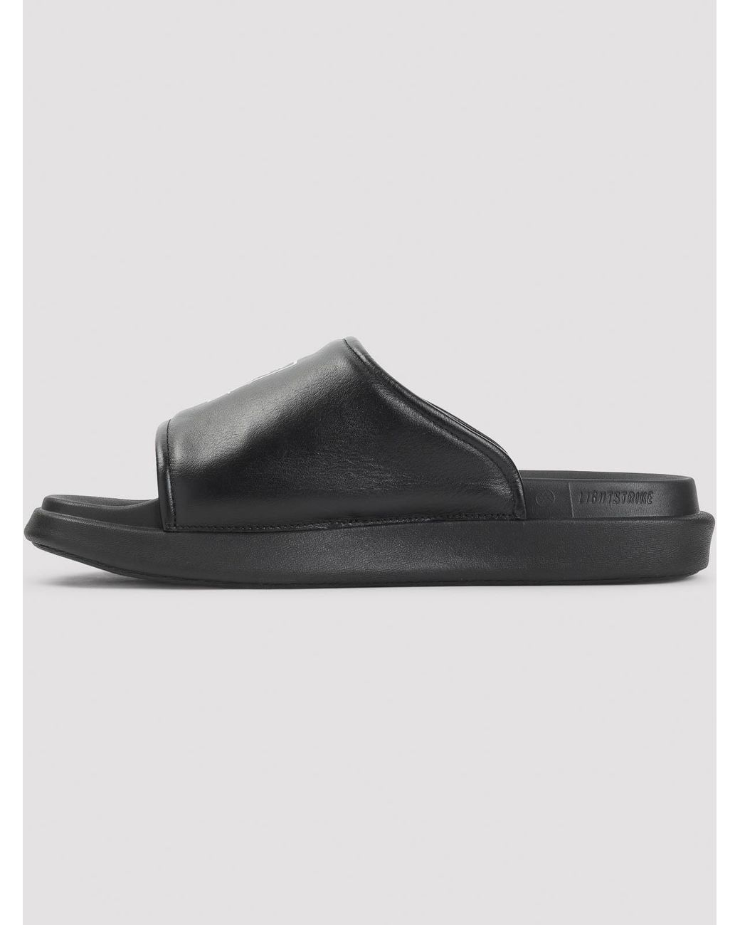 Y-3 Black Rubber Sandals for men