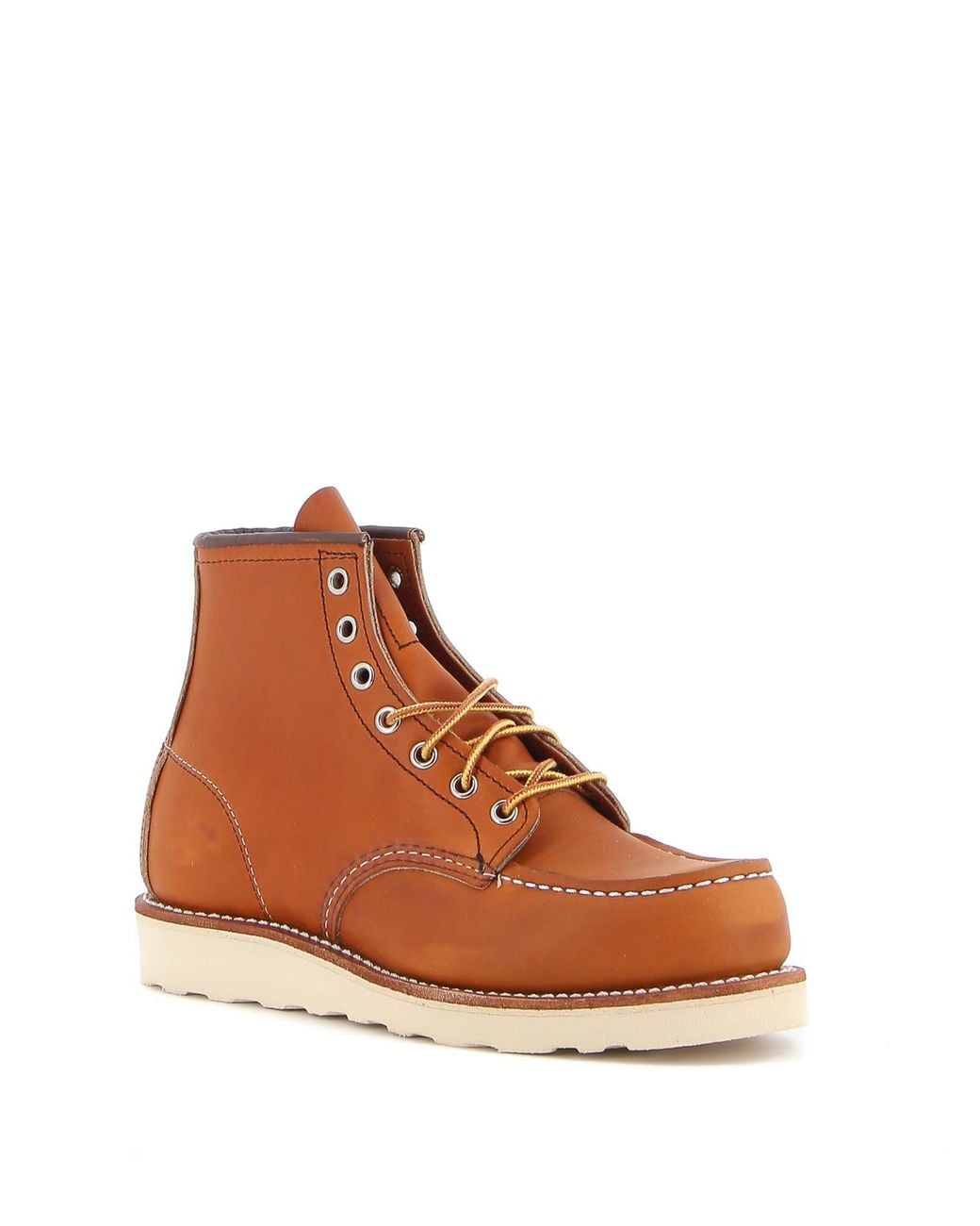 Red Wing Brown 6-Inch Moc Toe Leather Boot for men
