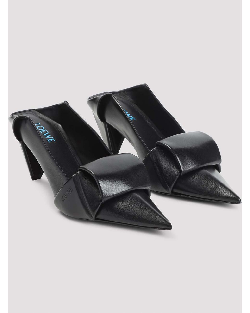 Loewe Black Origami Flap Back Pumps