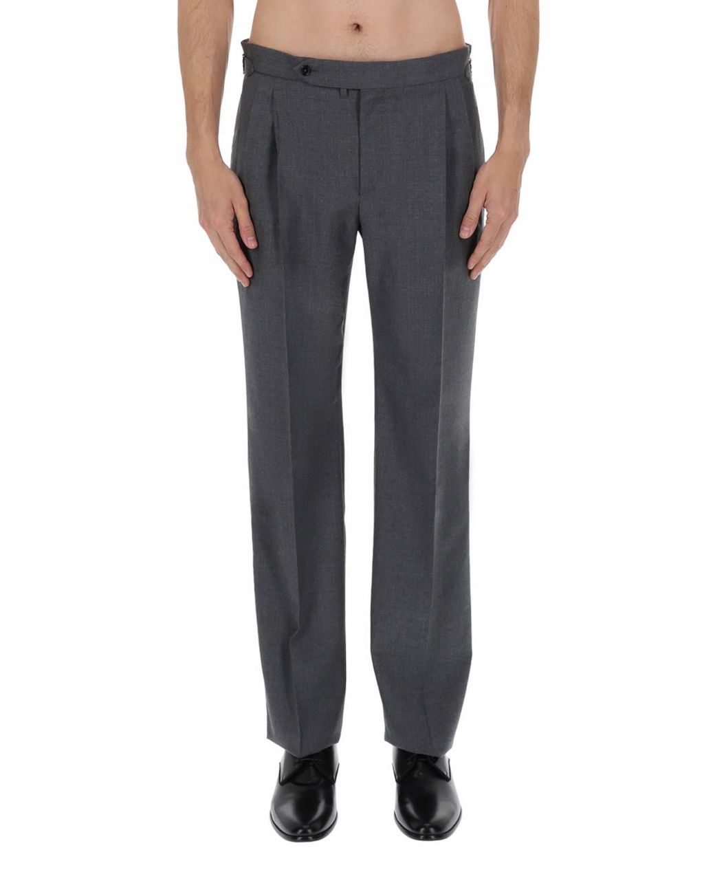 Dolce & Gabbana Gray Wool Canvas Pants for men