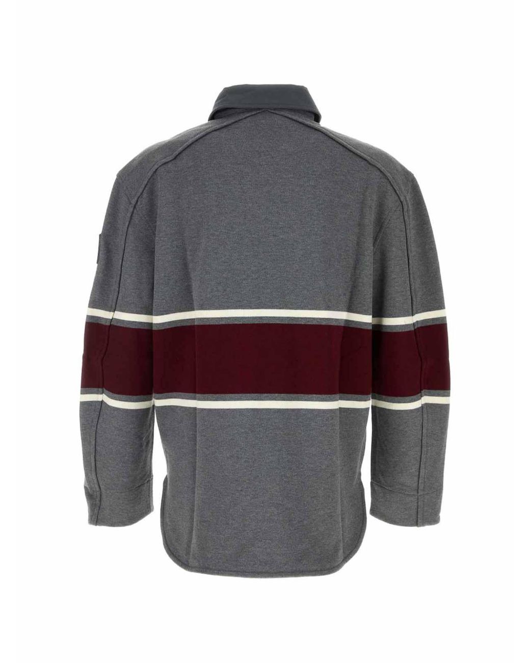 Bottega Veneta Gray Light Cotton Long-Sleeve Polo for men