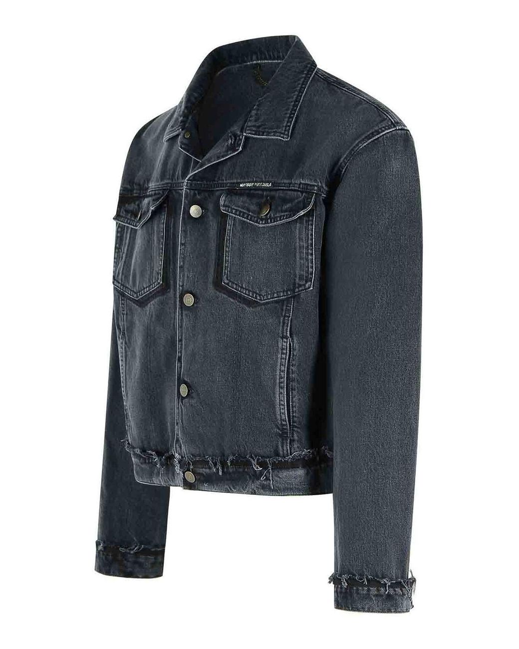 Maison Margiela Blue Cotton Jacket for men