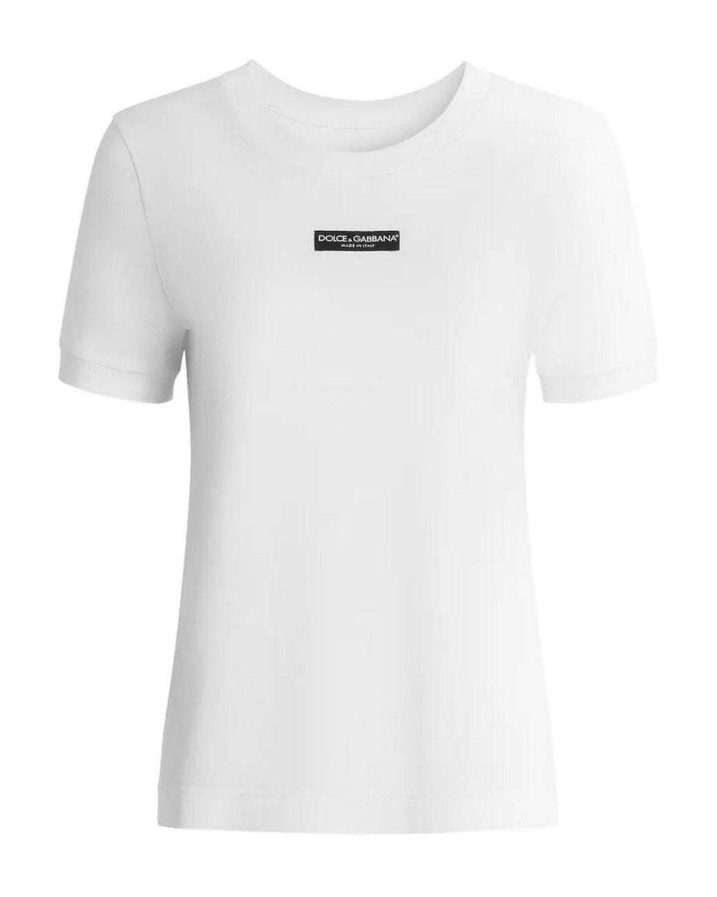 Dolce & Gabbana White Jersey T-Shirt