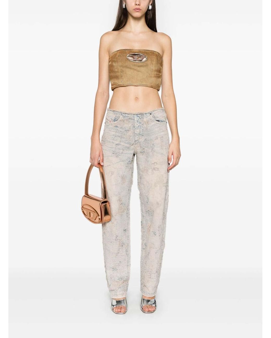 DIESEL Natural Faded-Effect Denim Top