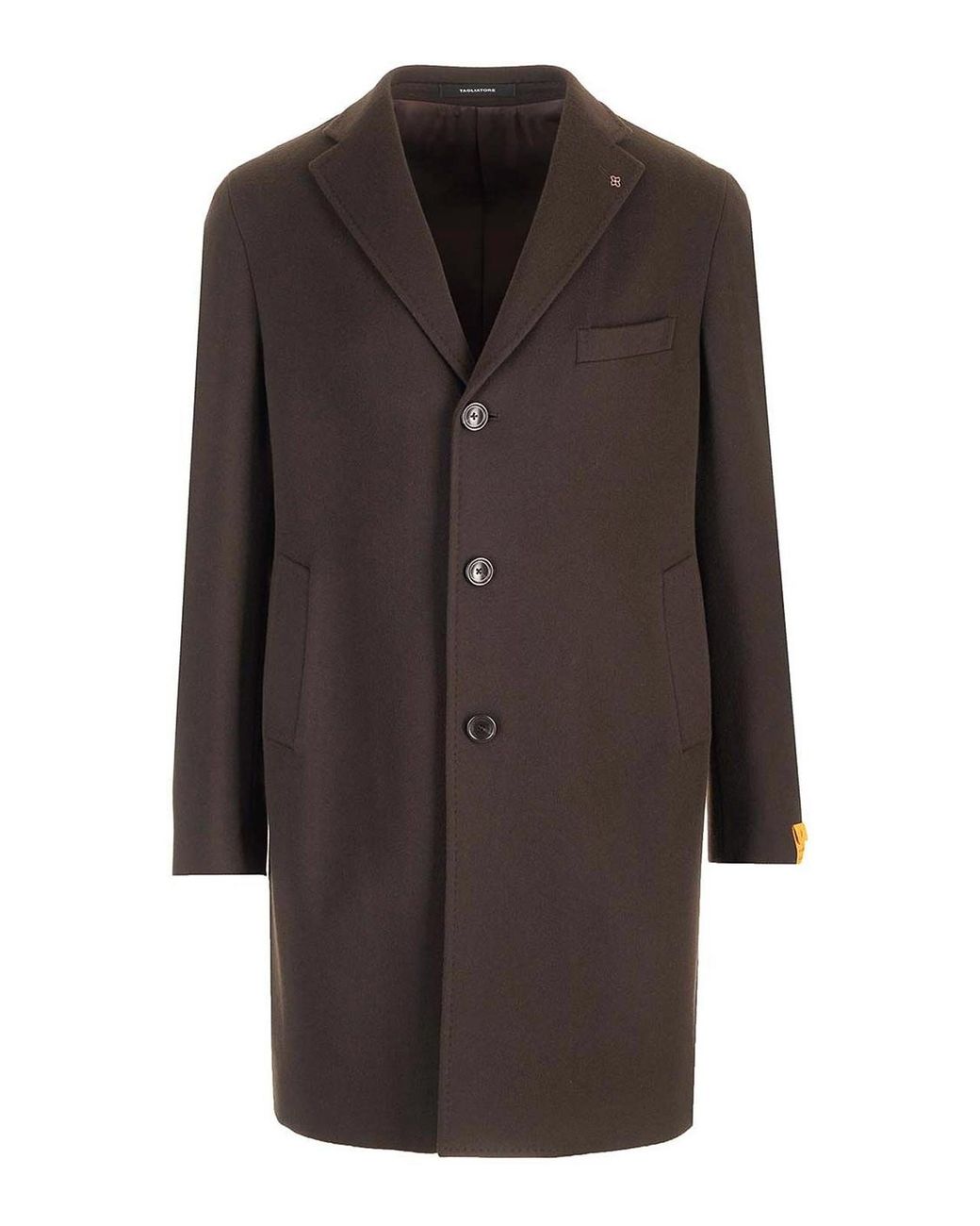Tagliatore Brown Wool And Cashmere Coat for men