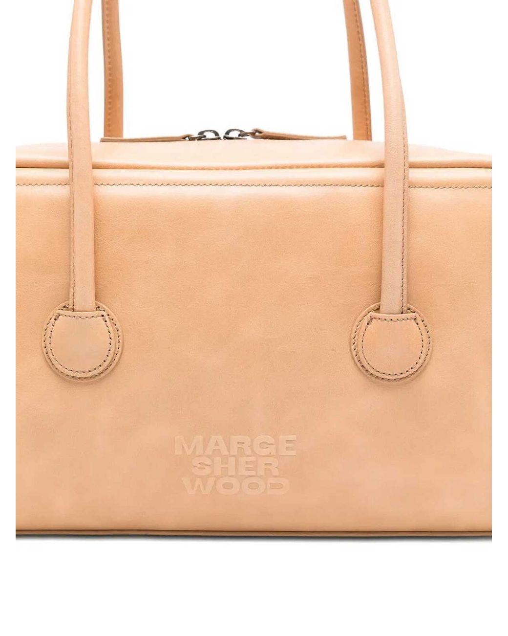 MARGE SHERWOOD Natural Soft Boston Leather Bag