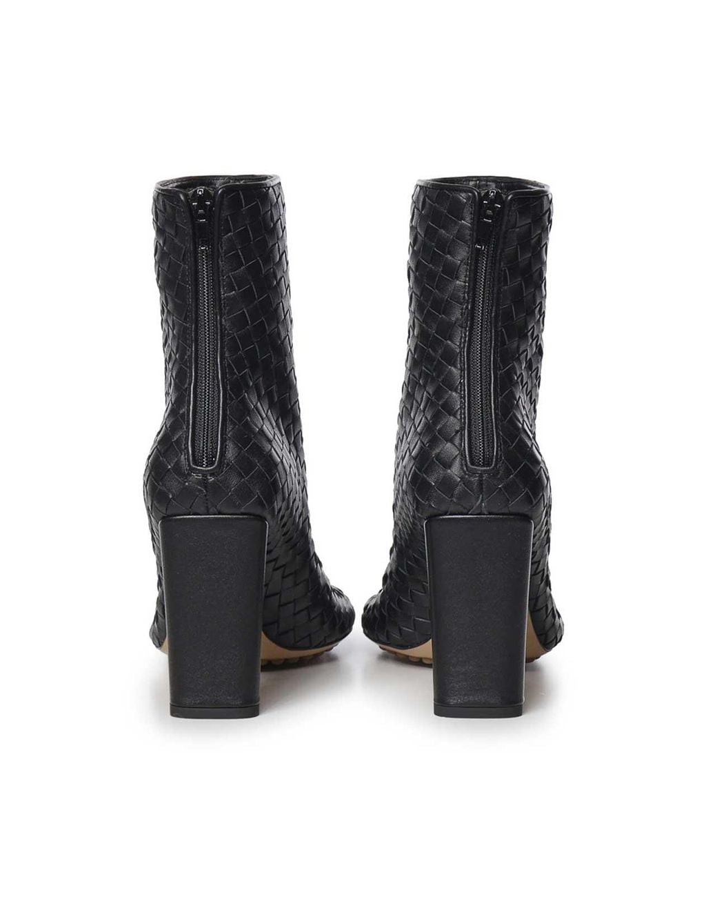 Bottega Veneta Black Cherry Nappa Leather Ankle Boots