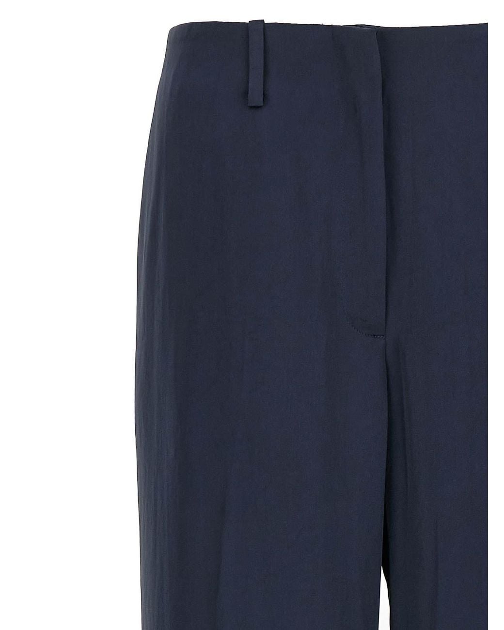 Theory Blue Silk Effect Trousers