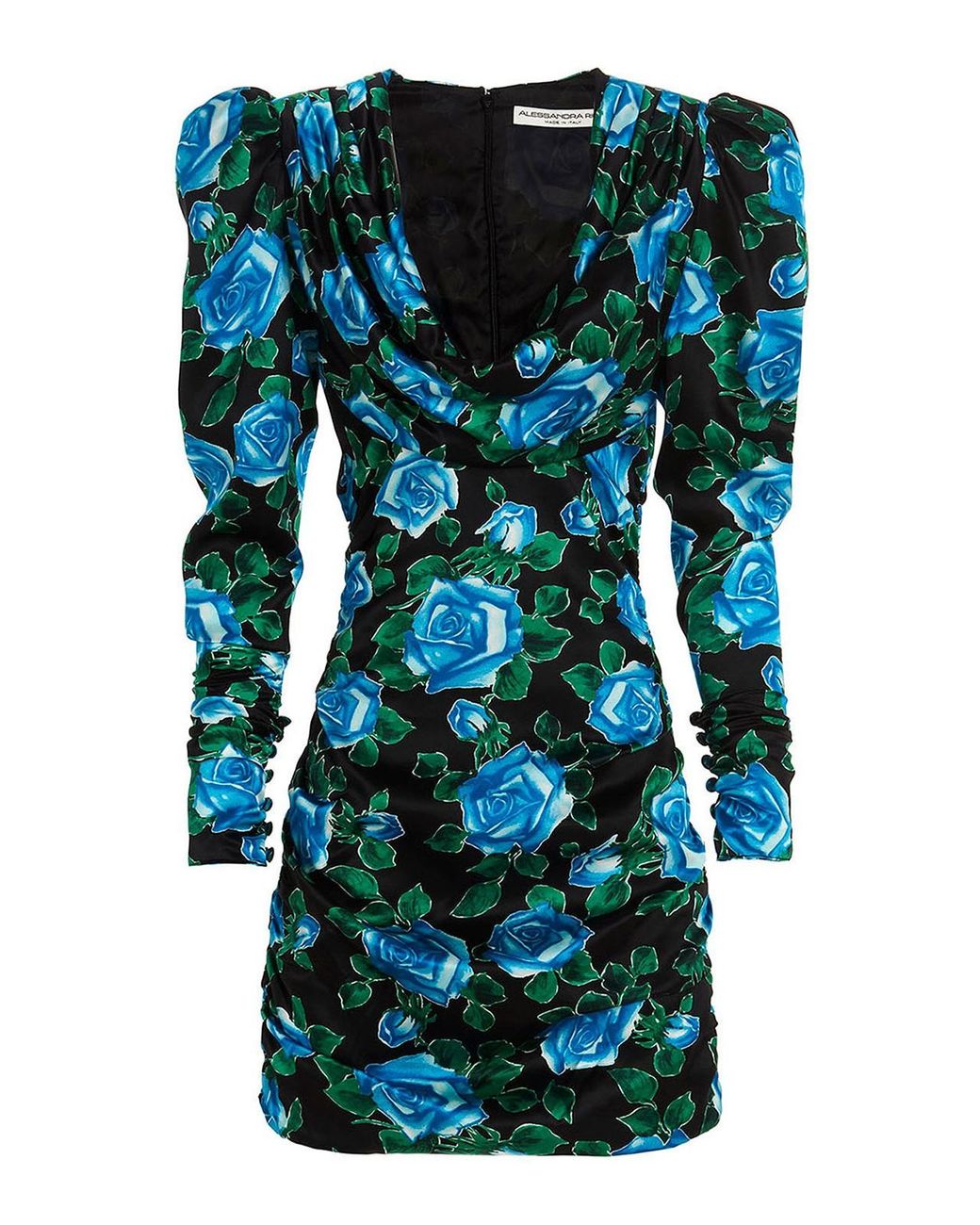 Alessandra Rich Blue Silk Mini Dress