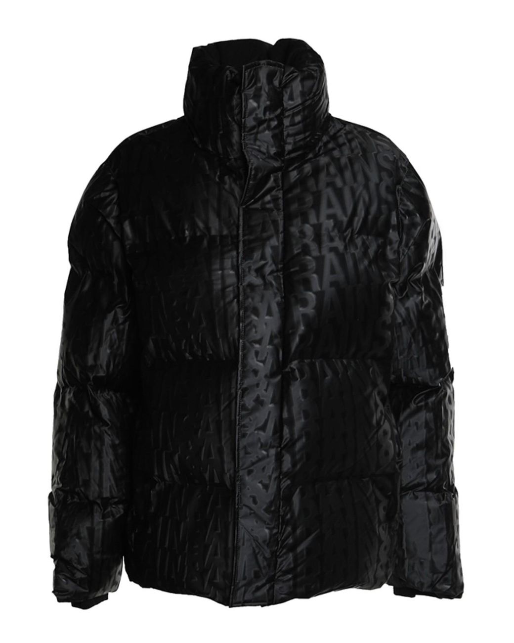 Rains Boxy Puffer Jacket in Black Lyst