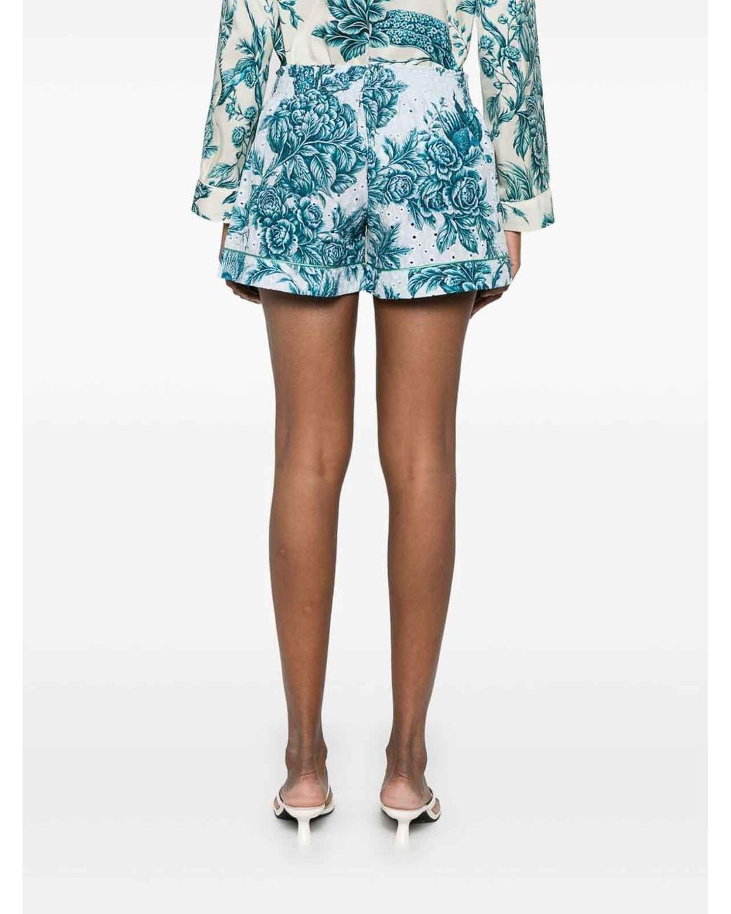 F.R.S For Restless Sleepers Blue Printed Cotton Shorts