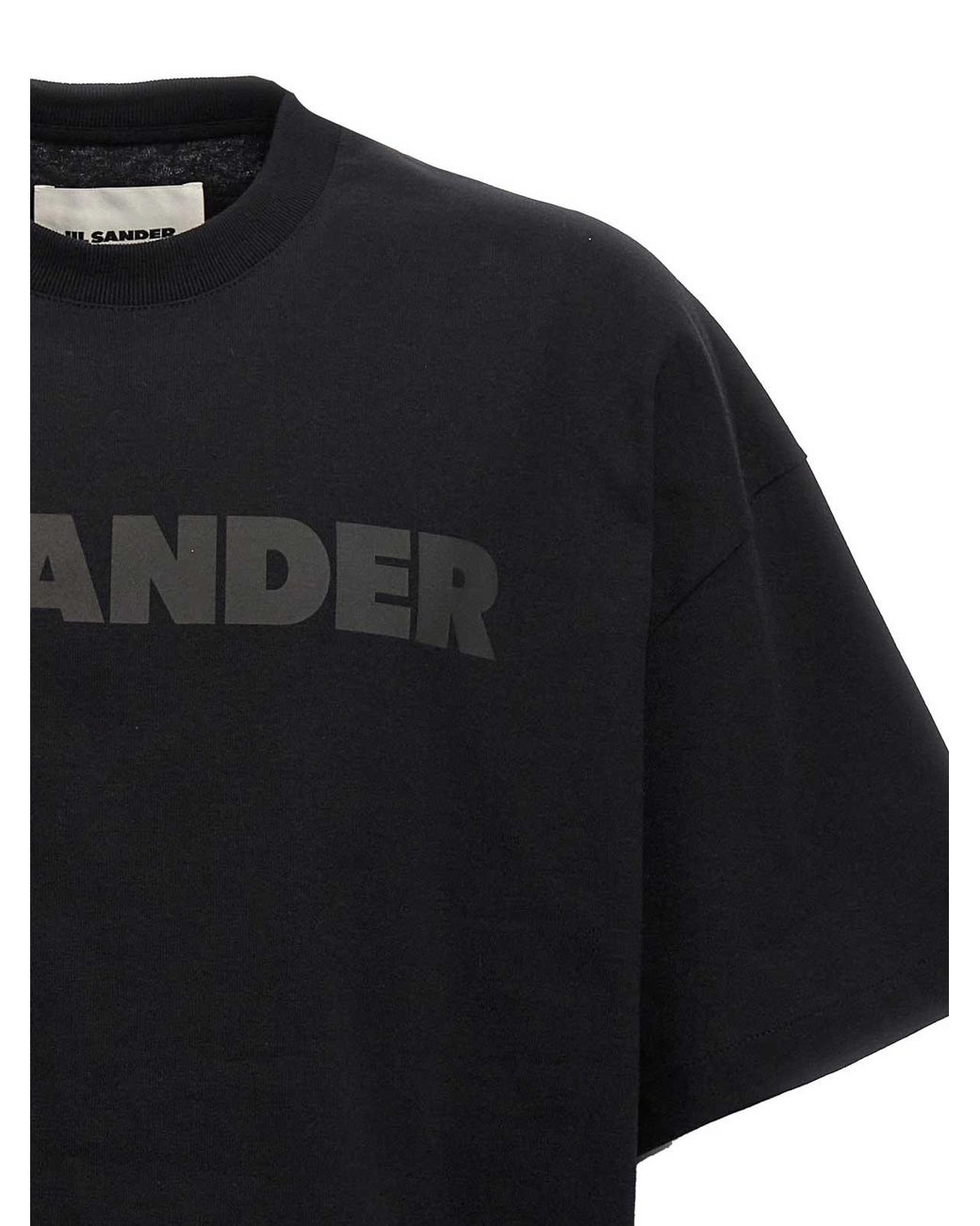 Jil Sander Black Cotton T-Shirt for men