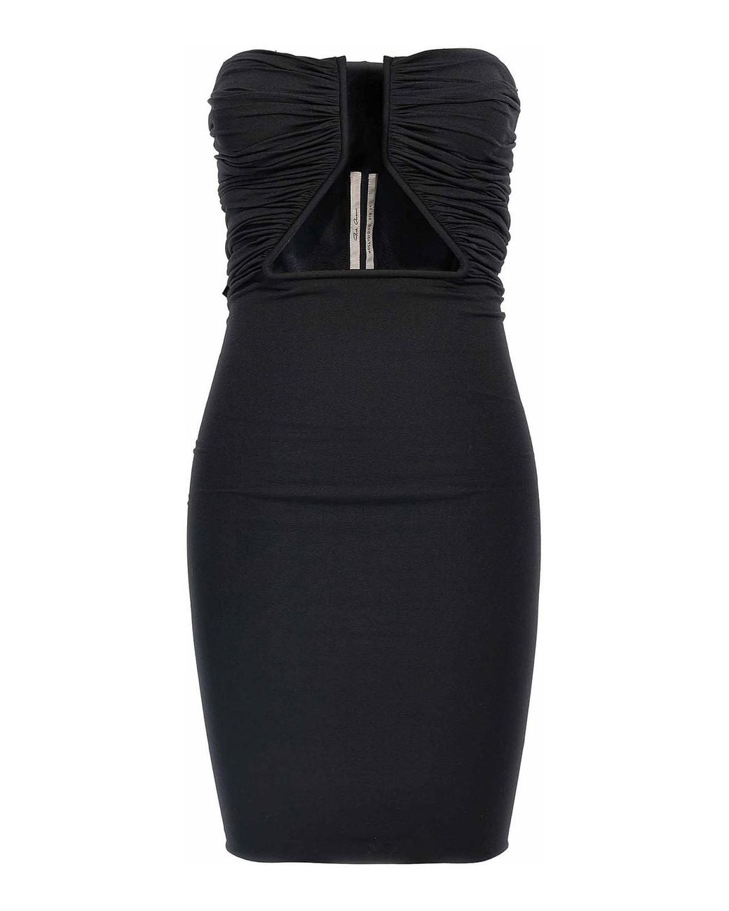 Rick Owens Black Prong Mini Dress