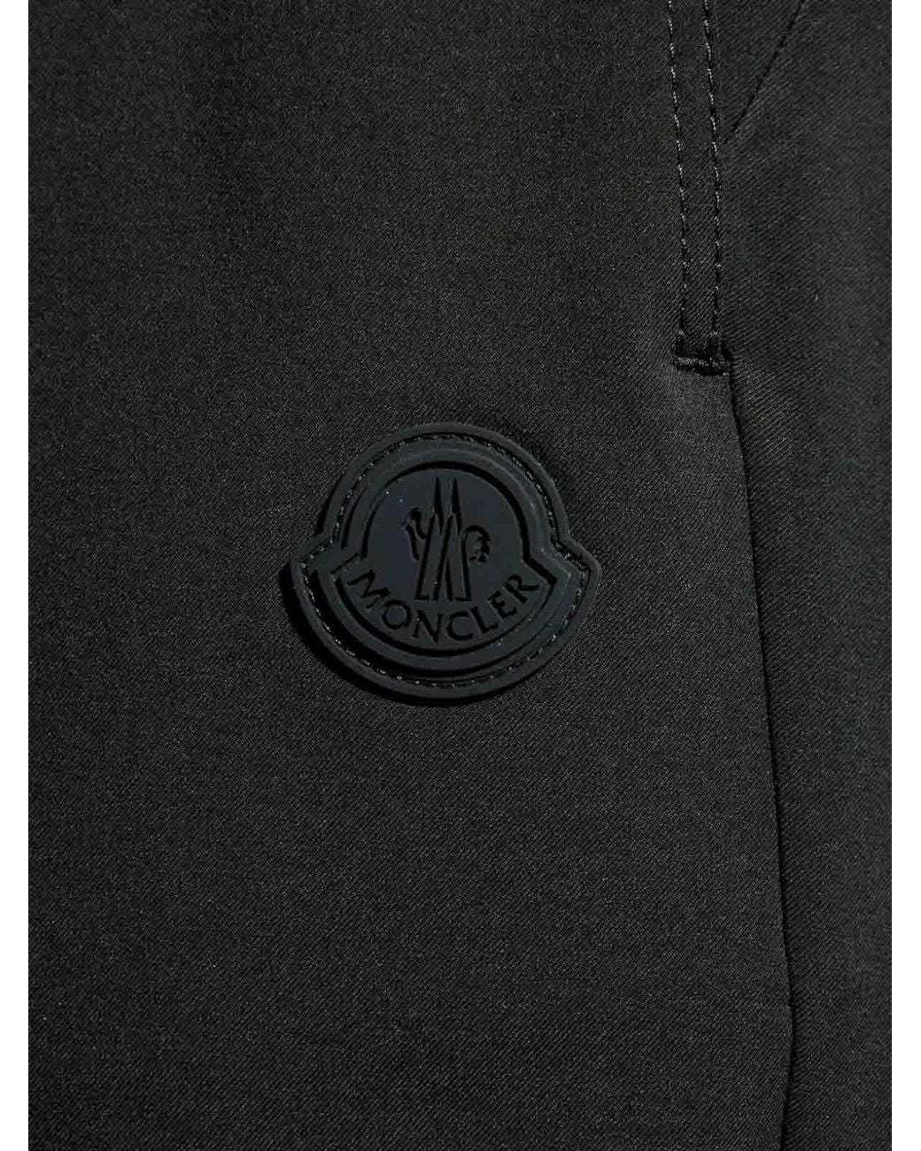 Moncler Black Classic Fit Trousers for men