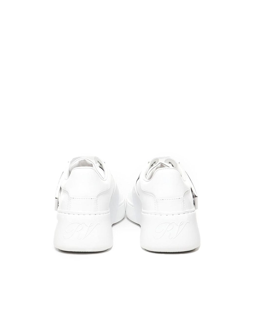 Roger Vivier White Viv' Skate Leather Sneakers
