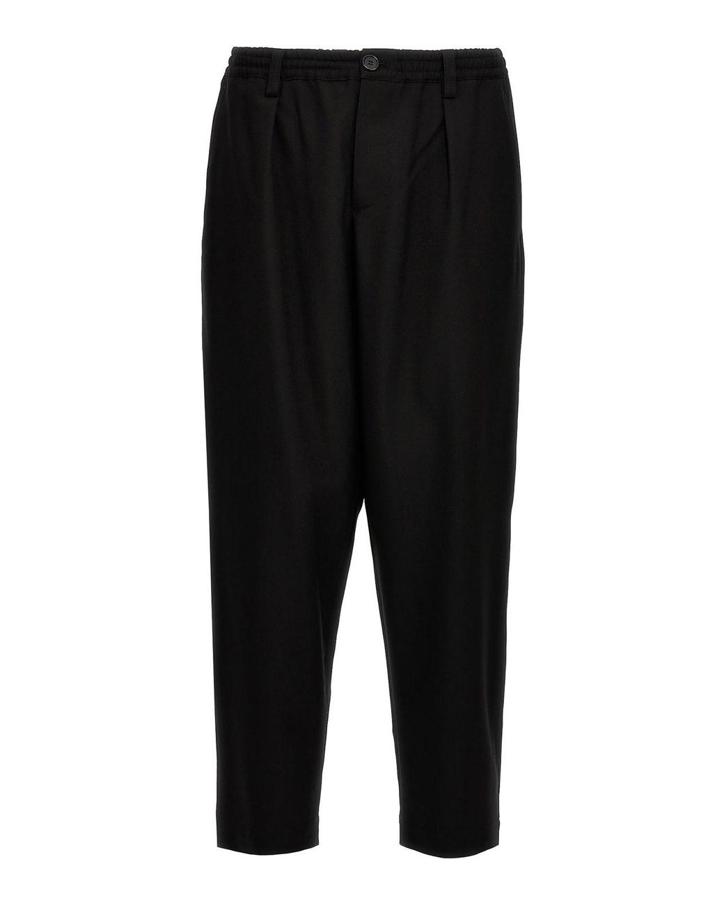 Marni Black Tropical Wool Crop Pants for men