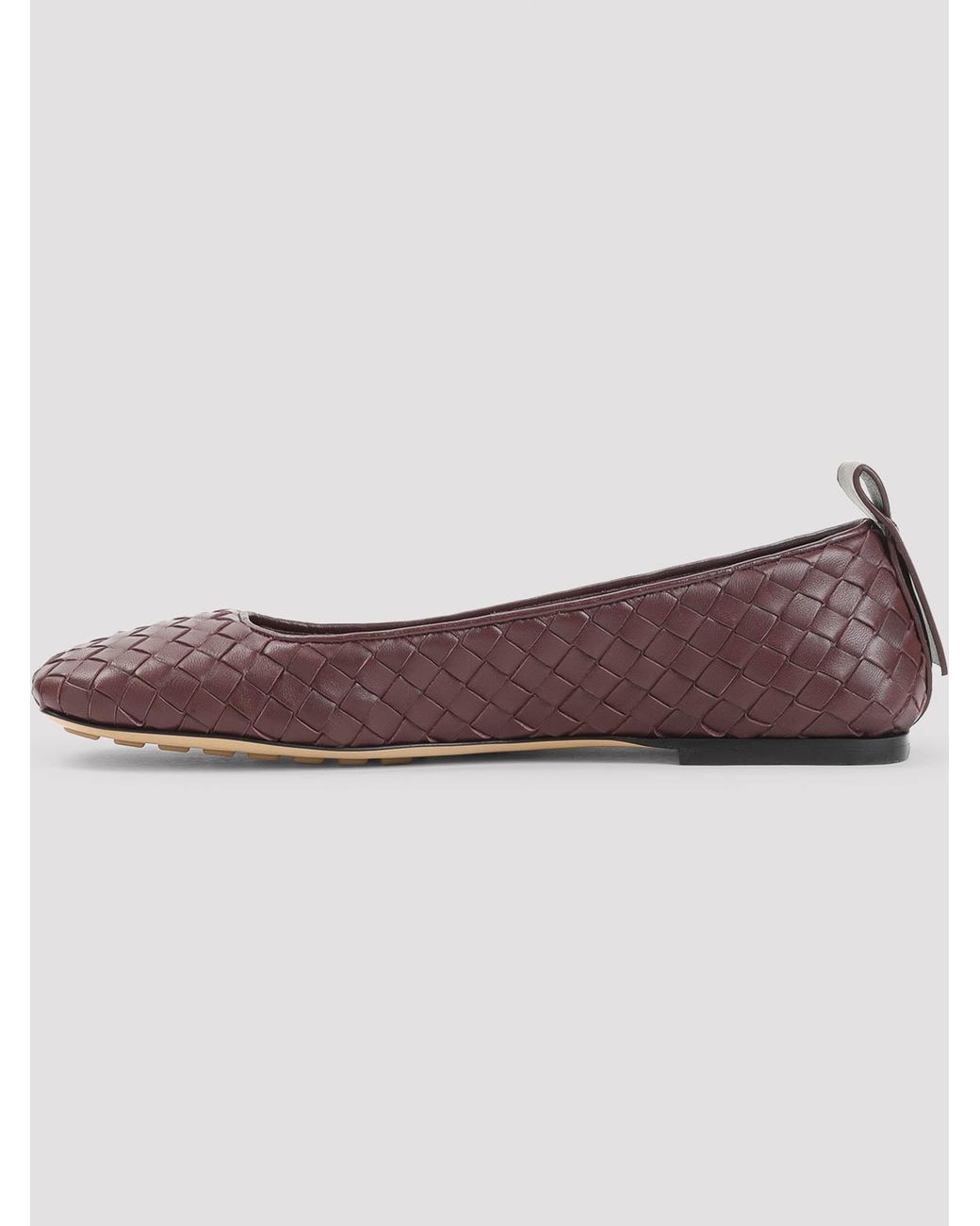 Bottega Veneta Brown Charlotte Intrecciato Ballerina