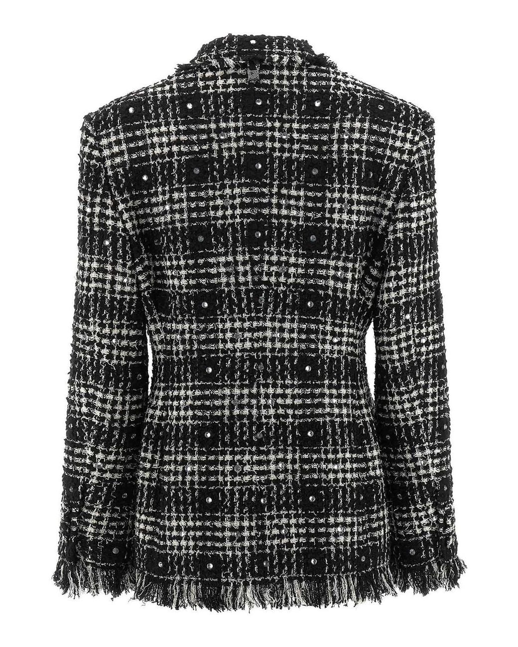 GIUSEPPE DI MORABITO Black Tweed And Rhinestone Blazer