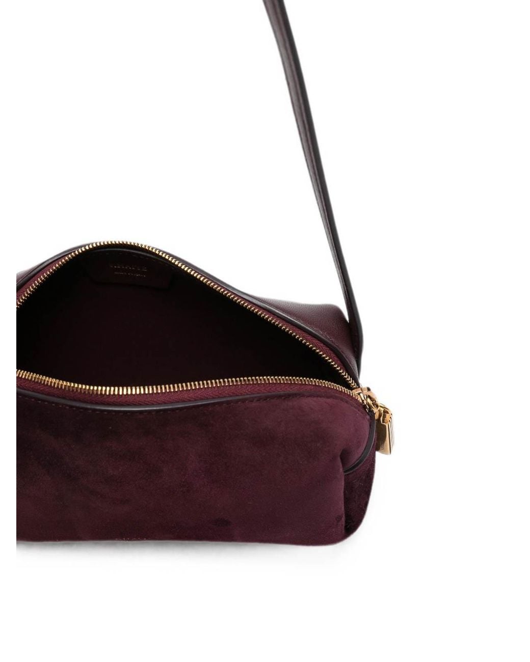 Khaite White Kye Mini Leather Crossbody Bag