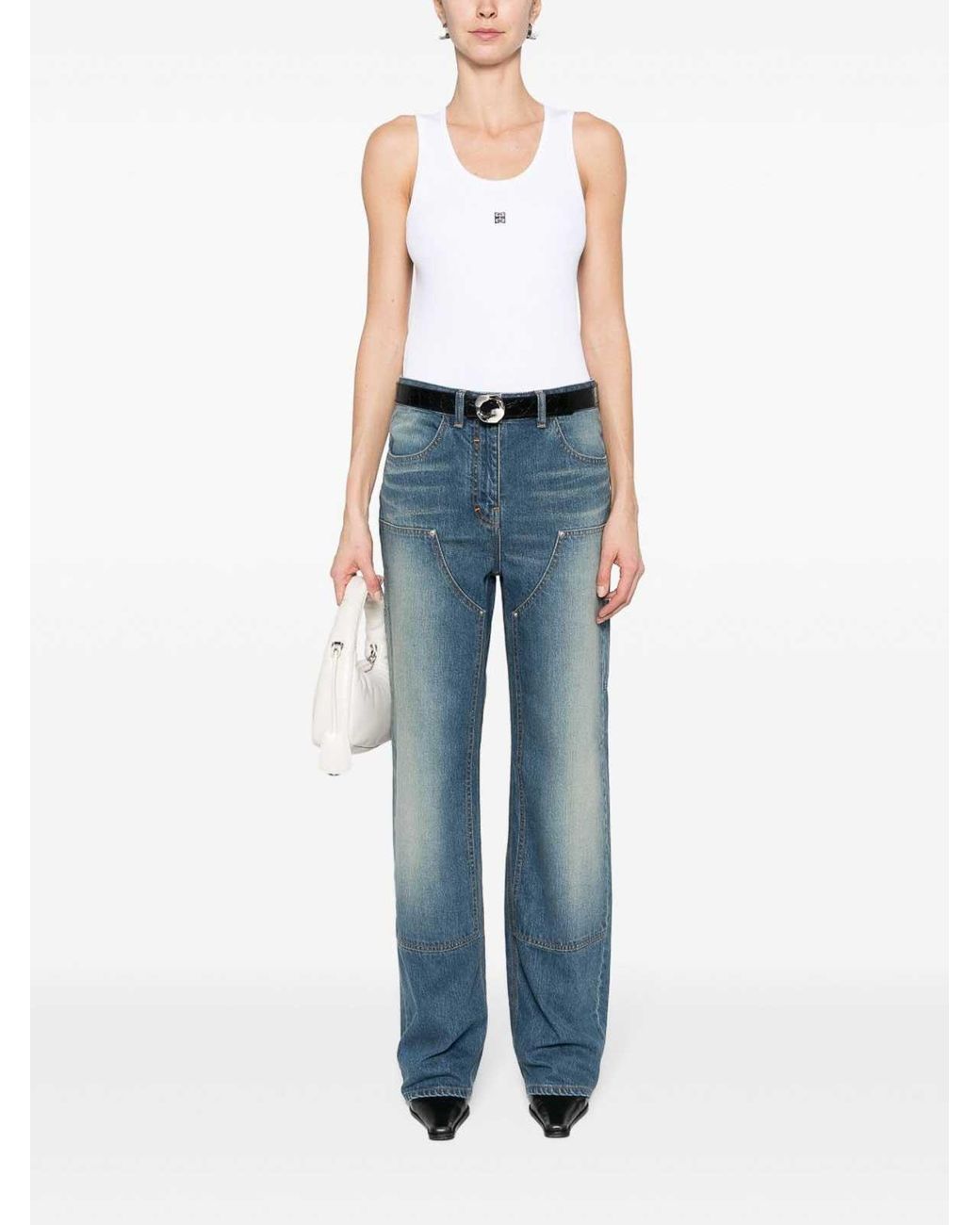 Givenchy White 4G Tank Top