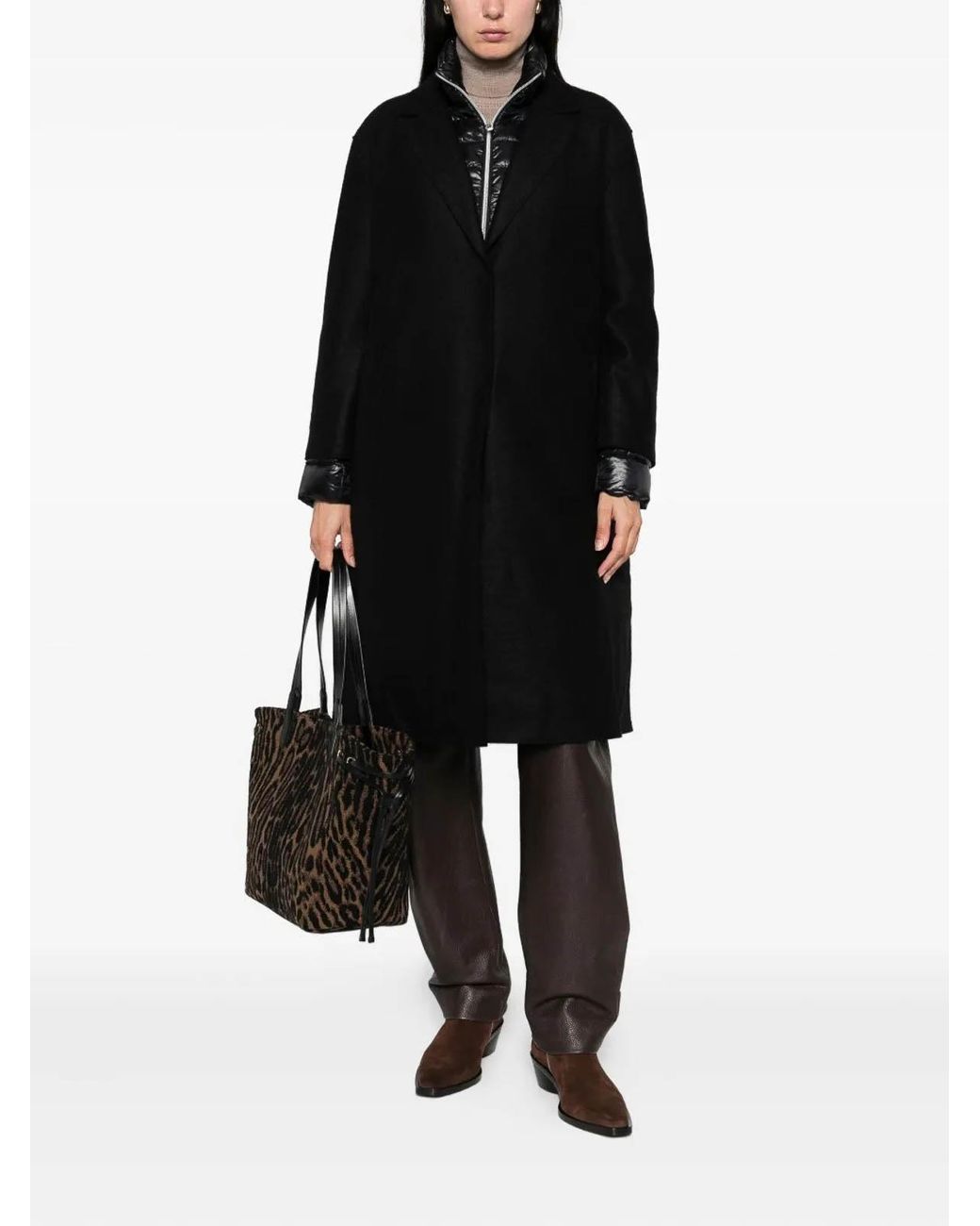 Herno Black Detachable-Liner Coat