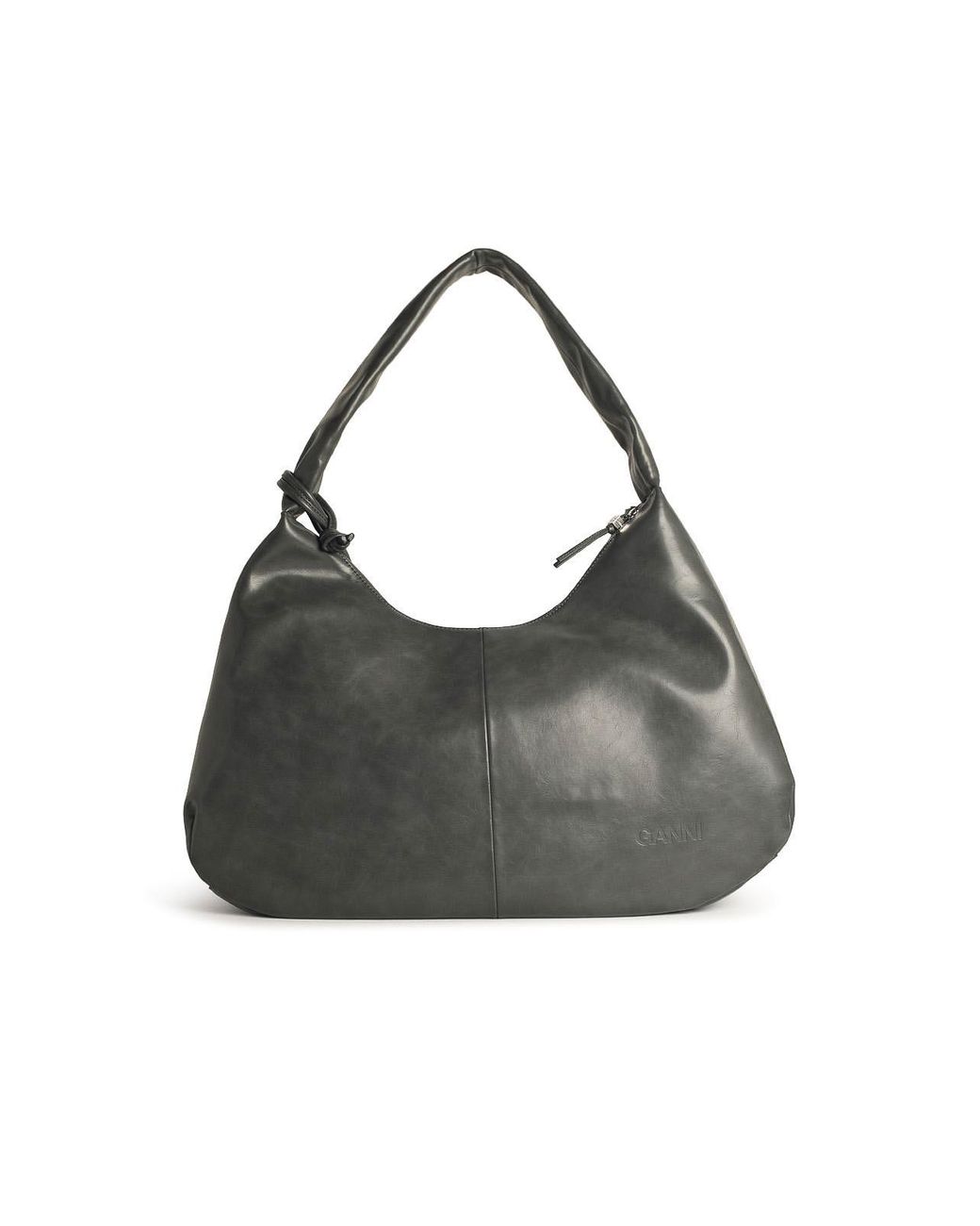 ショルダーバッグ・ポシェット Ganni 'Bou Xxl' Grey Leather Blend Bag Ganni Bou Xxl Leather Blend Bag in Grey | Lyst UK