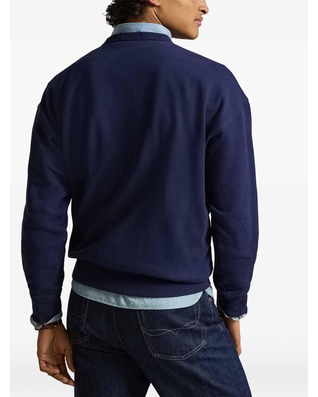 Polo Ralph Lauren Blue Fit Blend Fleece Sweatshirt for men