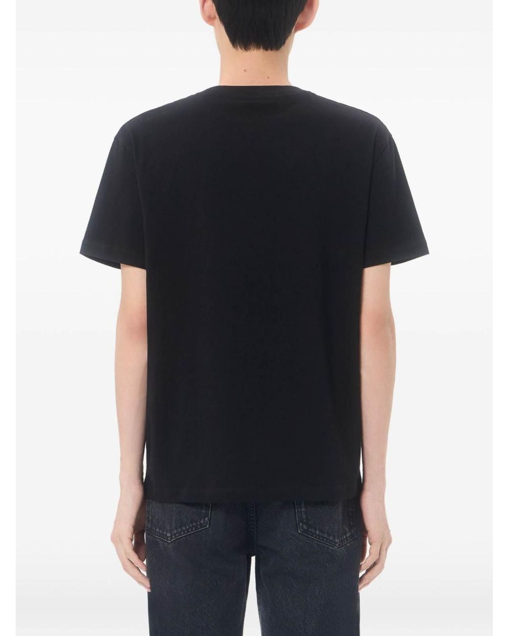 Valentino Garavani Black Cotton T-Shirt With Vgold for men