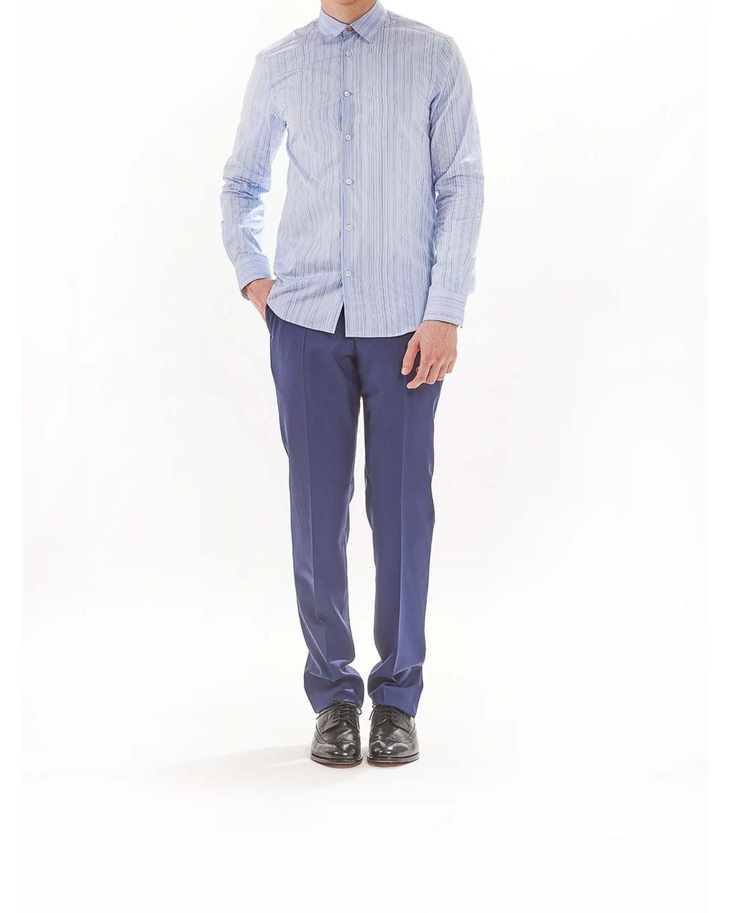 Paul Smith Blue Multiga Slim Fit Shirt Ps for men