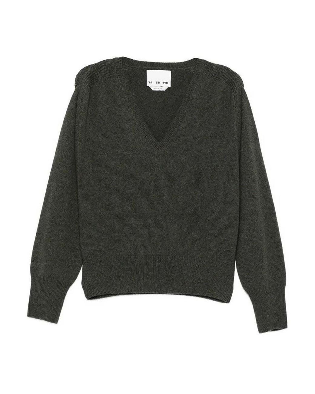 Sa Su Phi Green V-Neck Sweater