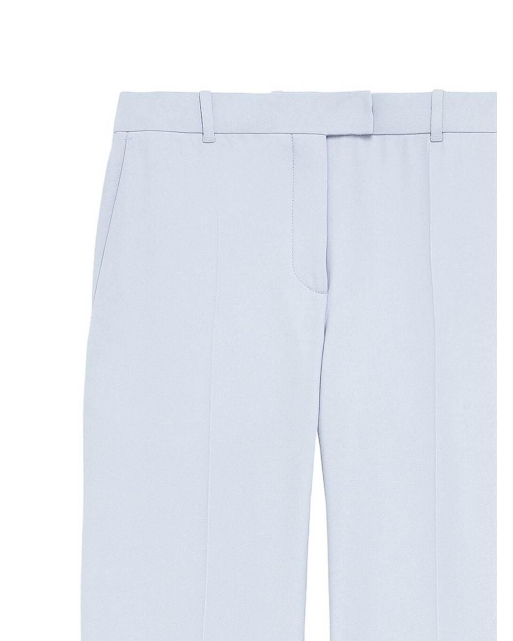 McQueen White Cropped Tailored Trousers
