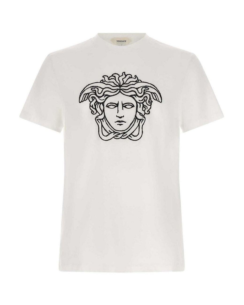 Versace White Cotton T-Shirt for men