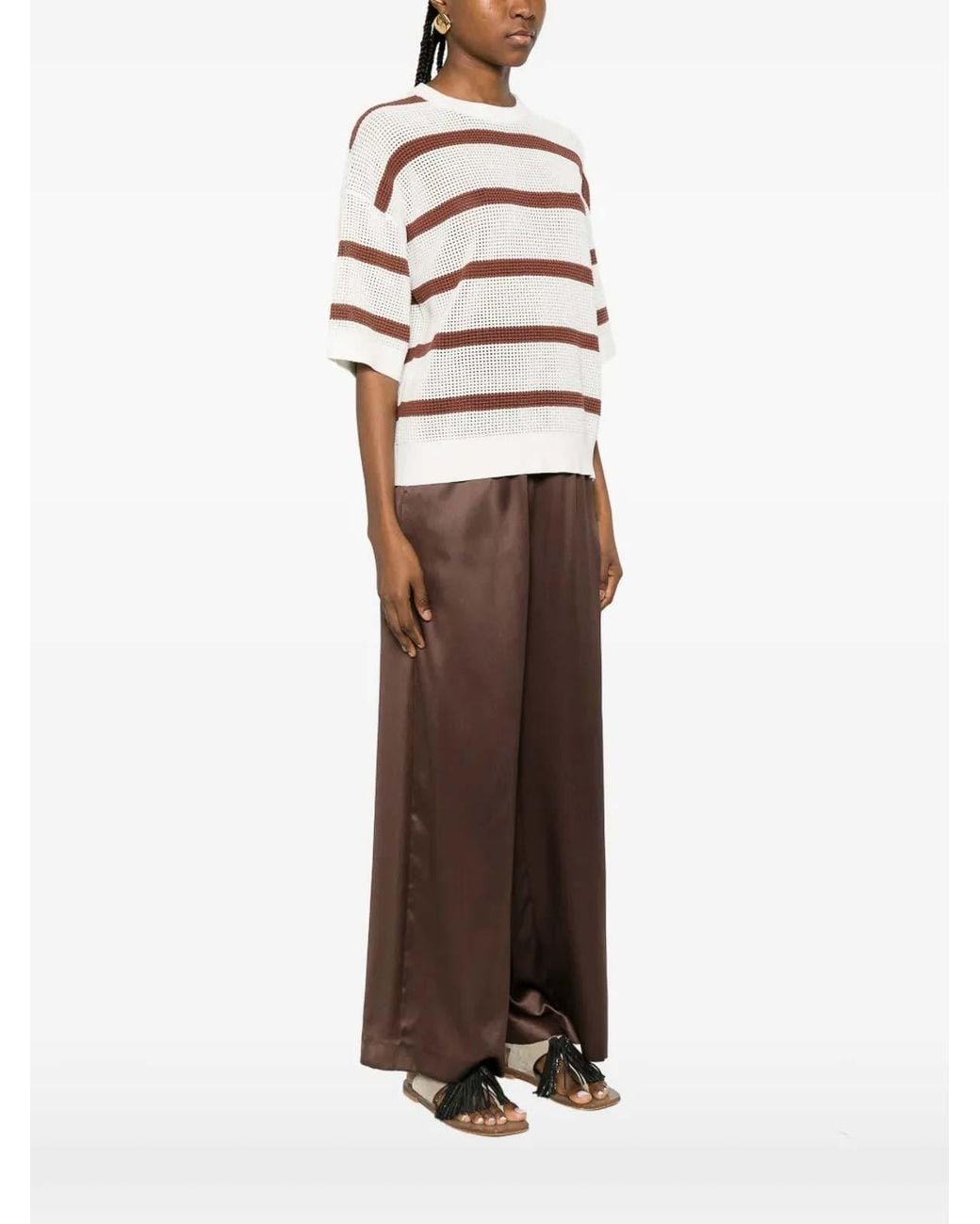 Brunello Cucinelli White Stripe Shirt