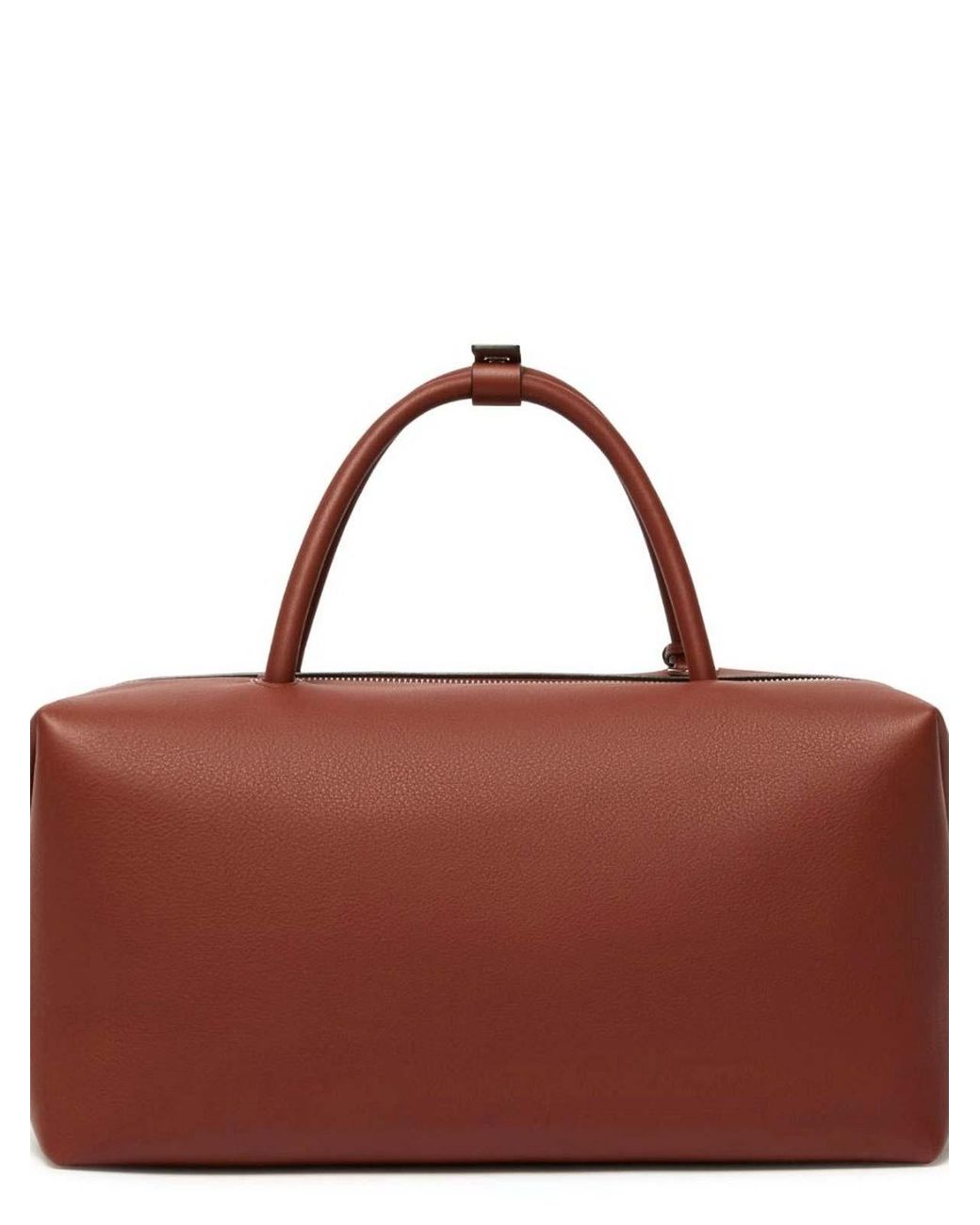 Max Mara Brown Large Leather Trunk With Pockets