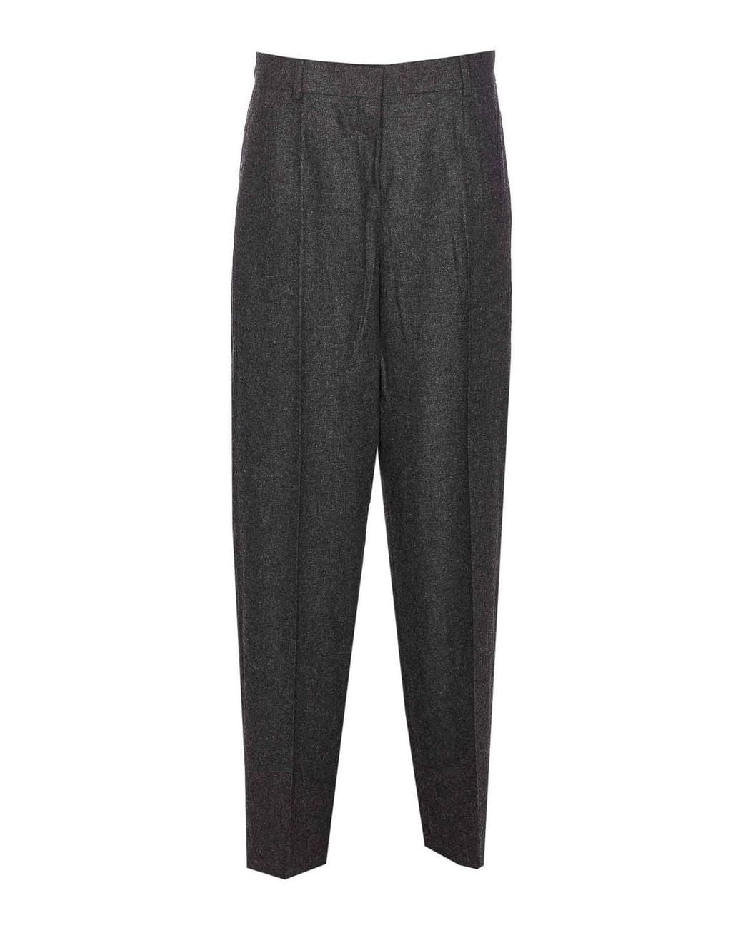 Totême Gray Wide Flannel Pants